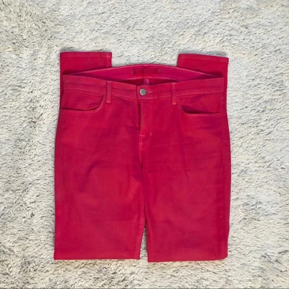 J BRAND Hewson Mid Rise Shock Pink Skinny Jeans - Picture 8 of 8
